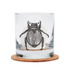 Scarab Beetle Rocks Glass - Black Print