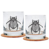Scarab Beetle Rocks Glass - Black Print
