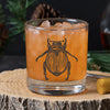 Scarab Beetle Rocks Glass - Black Print