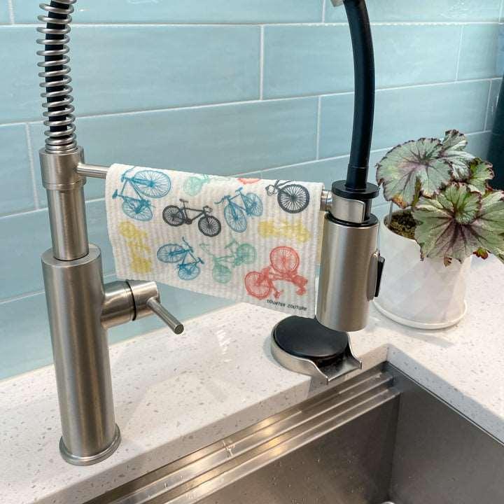 Bikes Swedish Dishcloth - Eco-Friendly & Biodegradable - Counter Couture