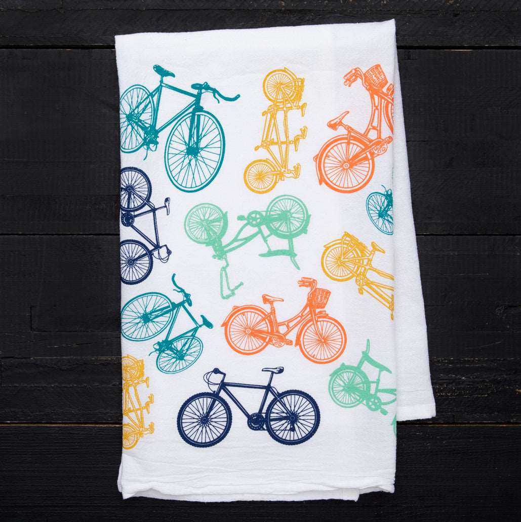 Bike Printed Tea Towel - Dish Towel - Housewarming Gift - Counter Couture