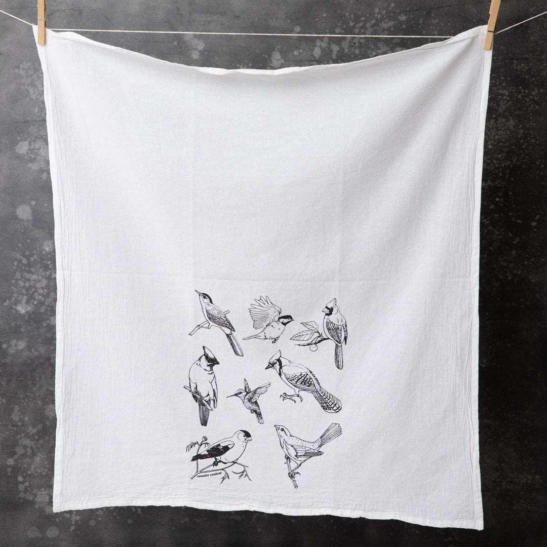 Set of Bird and Flower Tea Towels - Counter Couture