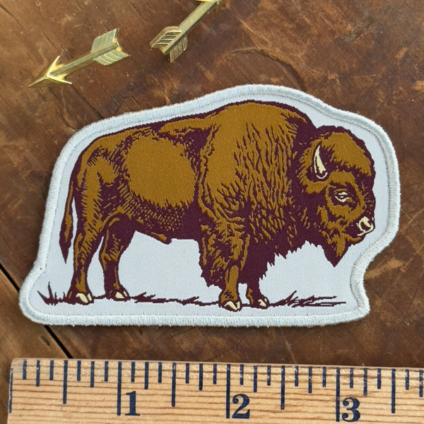Bison Woven Patch – Iron-On Patch