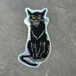 Black Cat Vinyl Sticker - Waterproof & Scratch Proof Halloween Decals - Counter Couture
