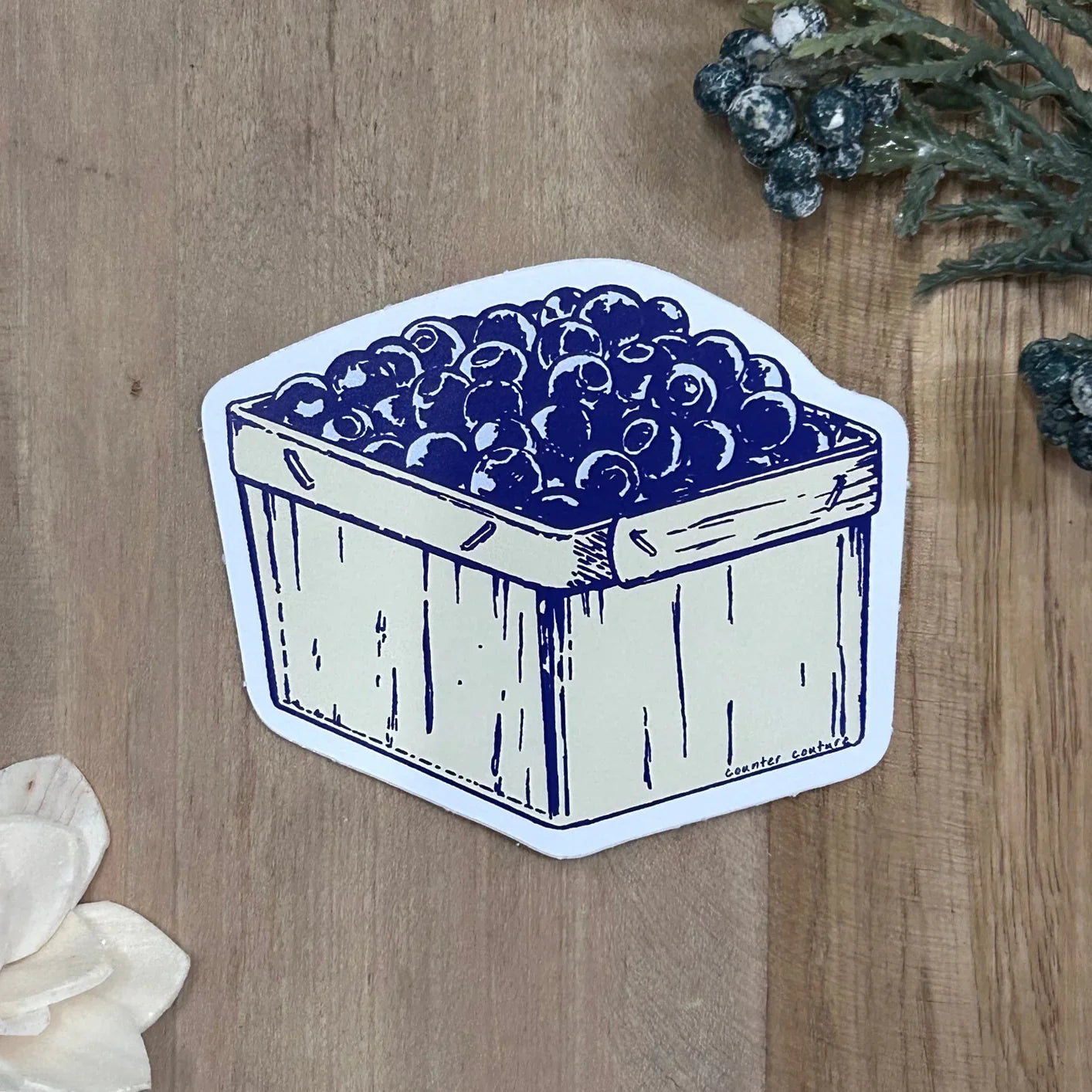 Blueberry Sticker - Premium Vinyl Decals | Weatherproof Scratch Resistant Matte Finish - Counter Couture