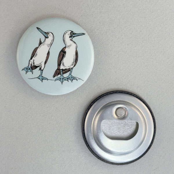 blue footed boobies magnetic bottle opener