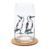 Blue Footed Booby 16 oz Dishwasher Safe Drinking Glass - Unique Hand-Drawn Design