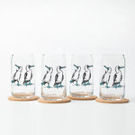 Blue Footed Booby 16 oz Dishwasher Safe Can Glass - Unique Hand-Drawn Design - Counter Couture