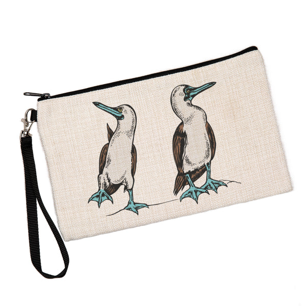 Blue Footed Booby Zipper Pouch for Travel, Cosmetics & Organization, 2 Sizes