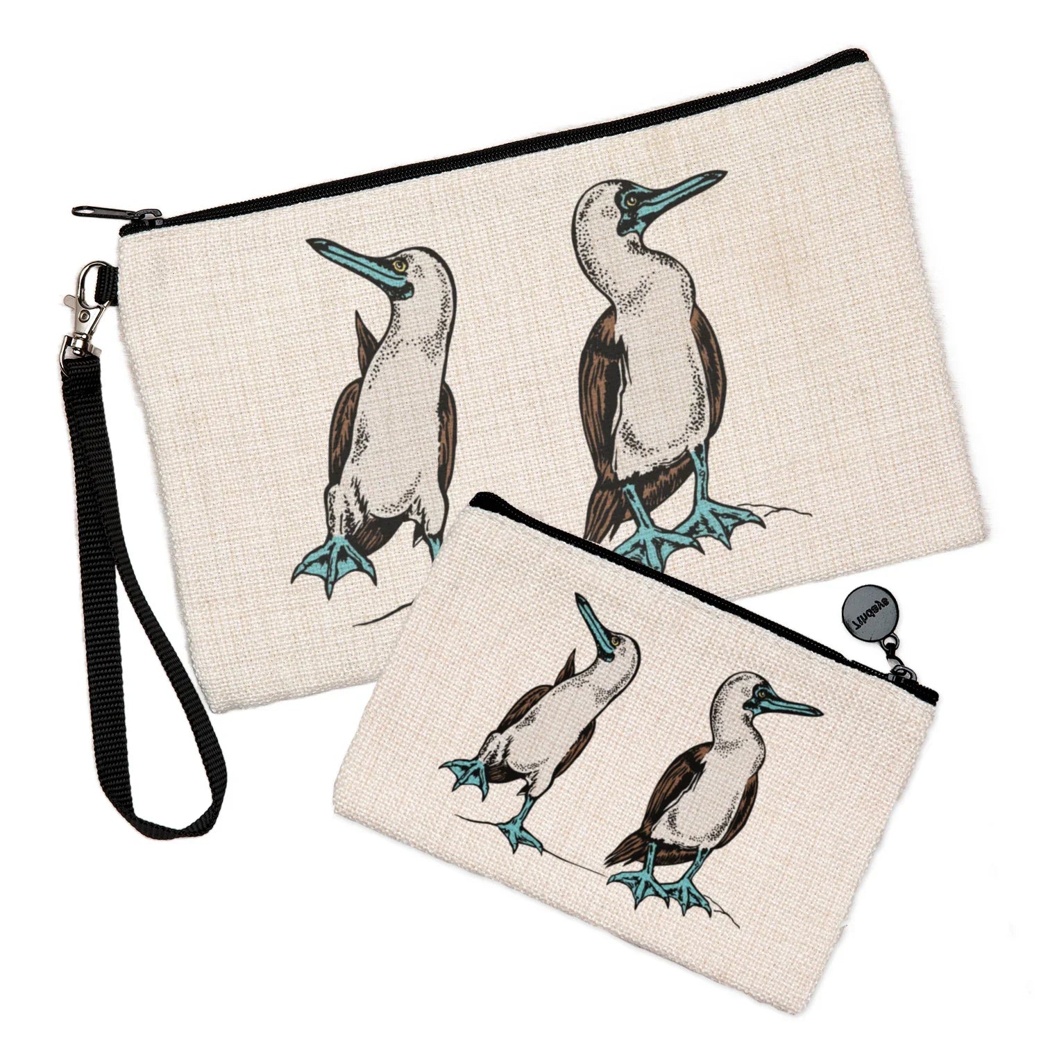 Blue Footed Booby Zipper Pouch for Travel, Cosmetics & Organization, 2 Sizes - Counter Couture