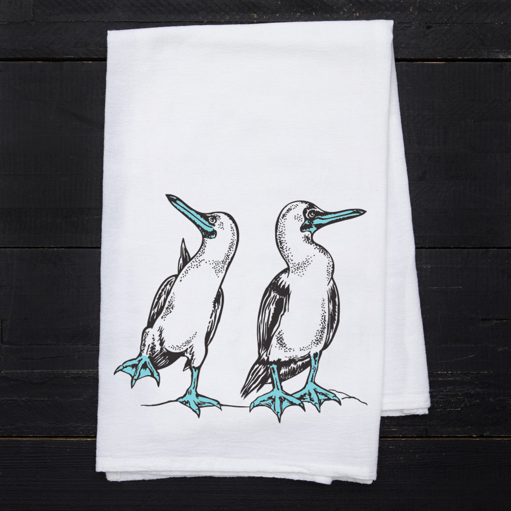 Blue Footed Boobies Tea Towel