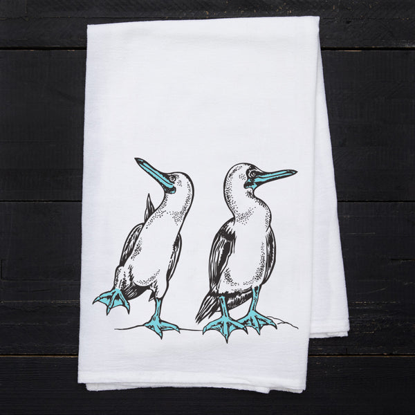 Blue Footed Boobies Tea Towel