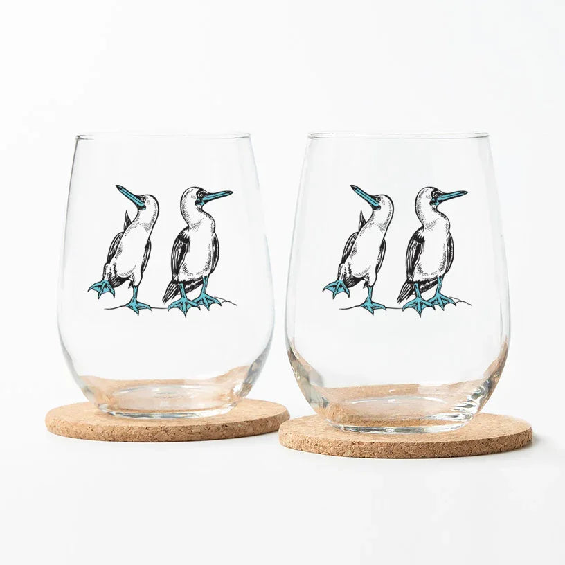 Boobies Wine – 17oz Stemless Glassware | Counter Couture - Counter Couture
