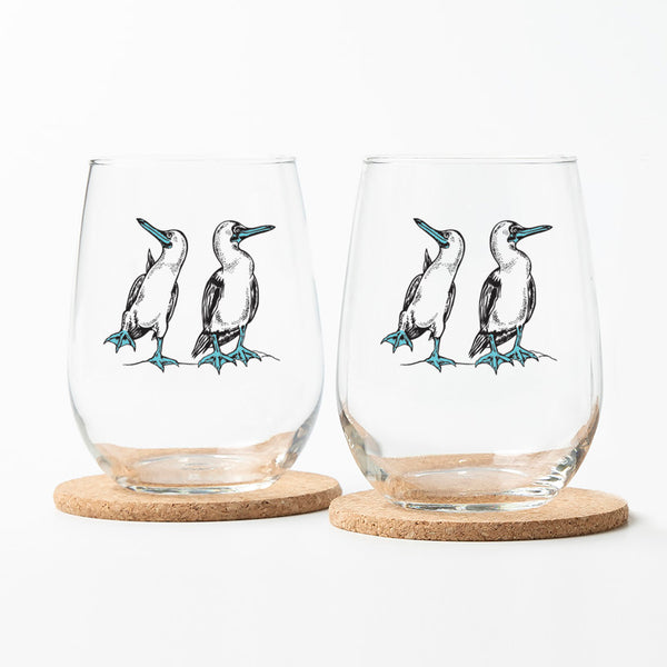 Boobies Wine – 17oz Stemless Glassware | Counter Couture