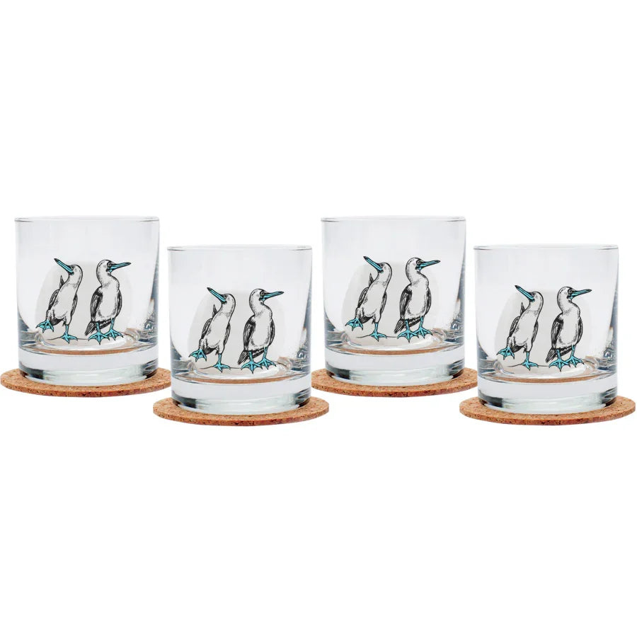 Blue Footed Booby 11oz Whiskey Glass - Made in the USA - Counter Couture