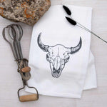Buffalo Skull Flour Sack Towel - Eco-Friendly And Hand-Drawn - Counter Couture