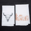 Buffalo Skull and Desert Tea Towel Gift Setset