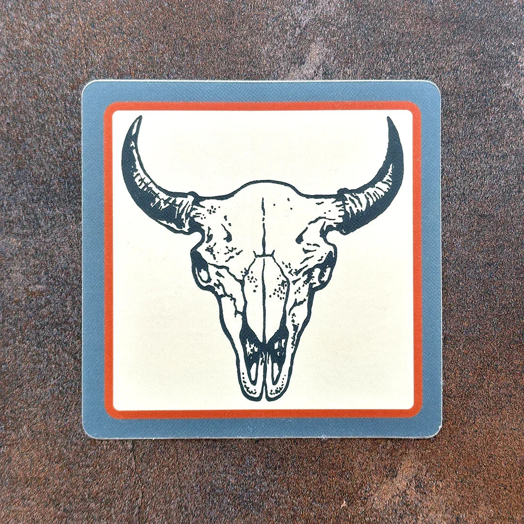 Buffalo Skull Badge Sticker - Counter Couture
