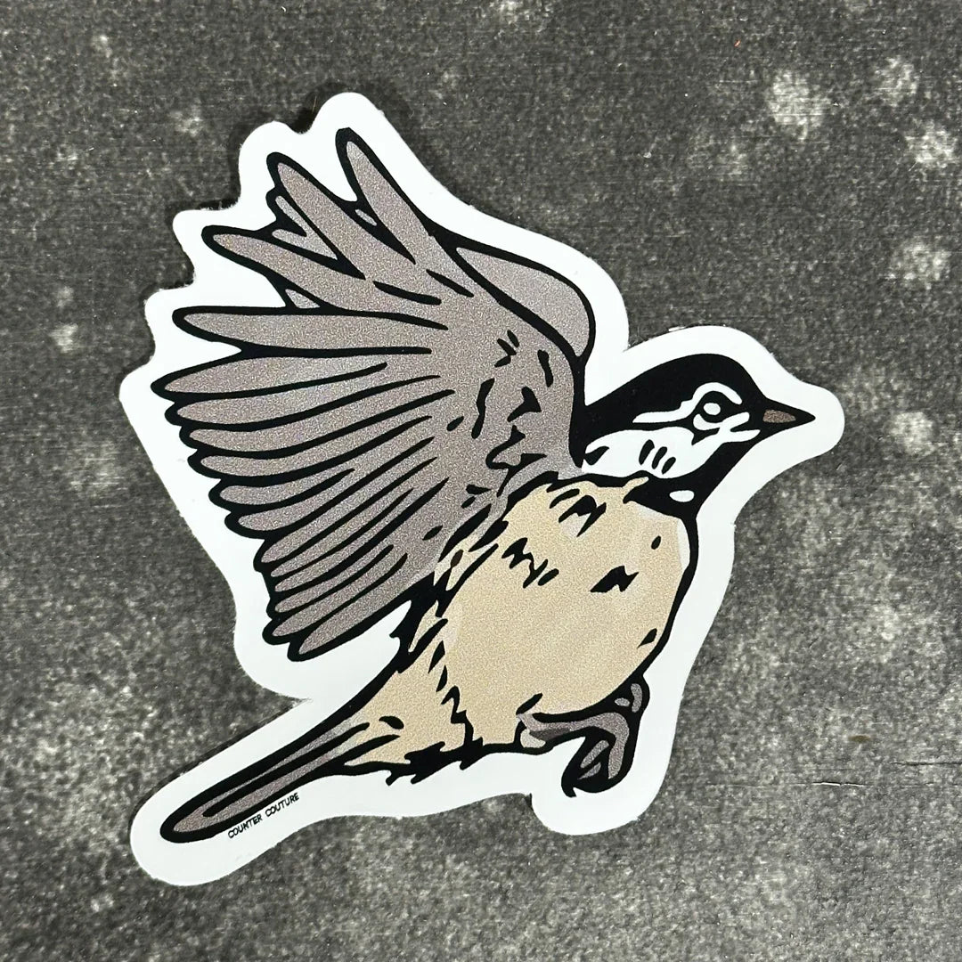 Chickadee Sticker – Premium Vinyl Decal, Weatherproof Scratch Proof Outdoor Design - Counter Couture