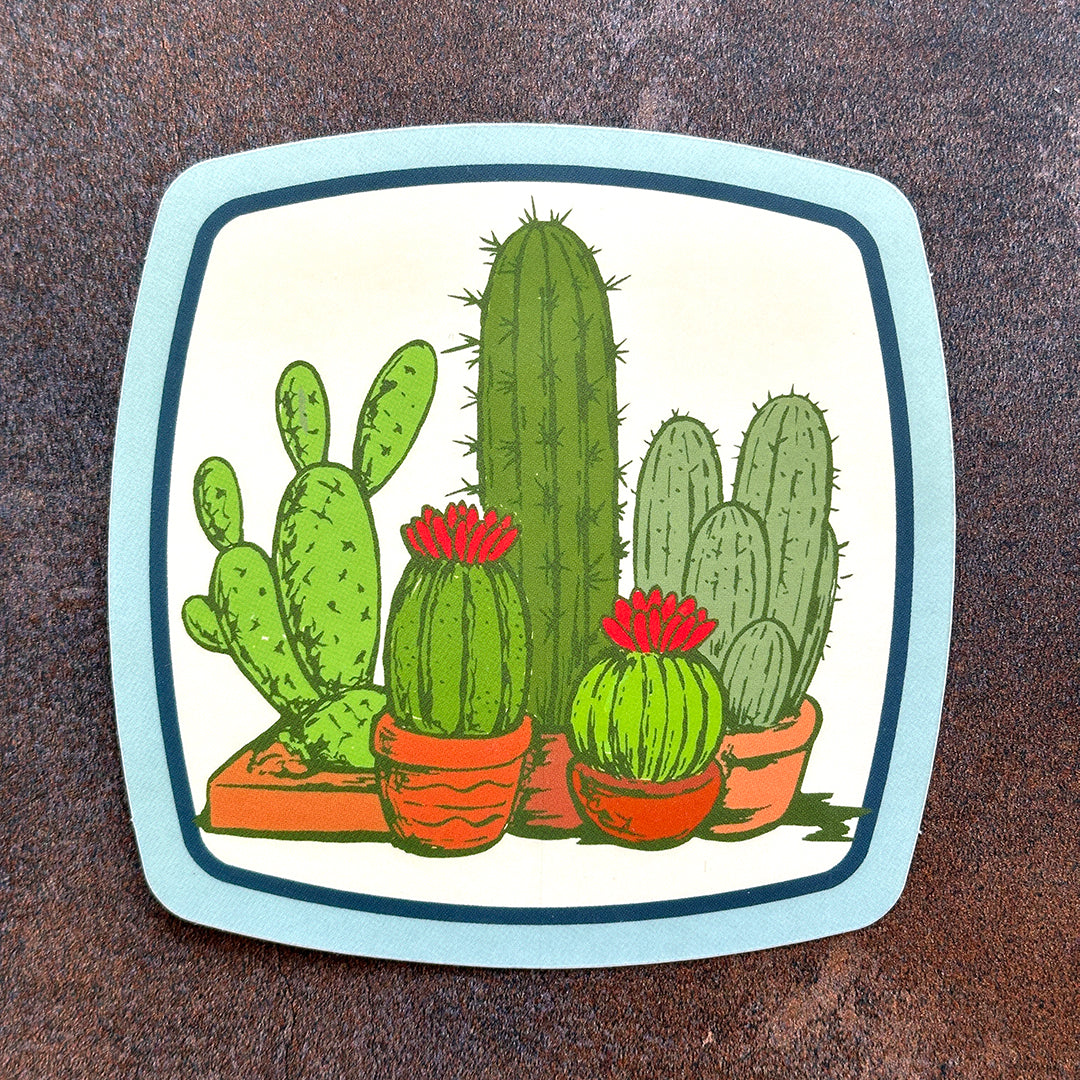 Cactus Badge Sticker