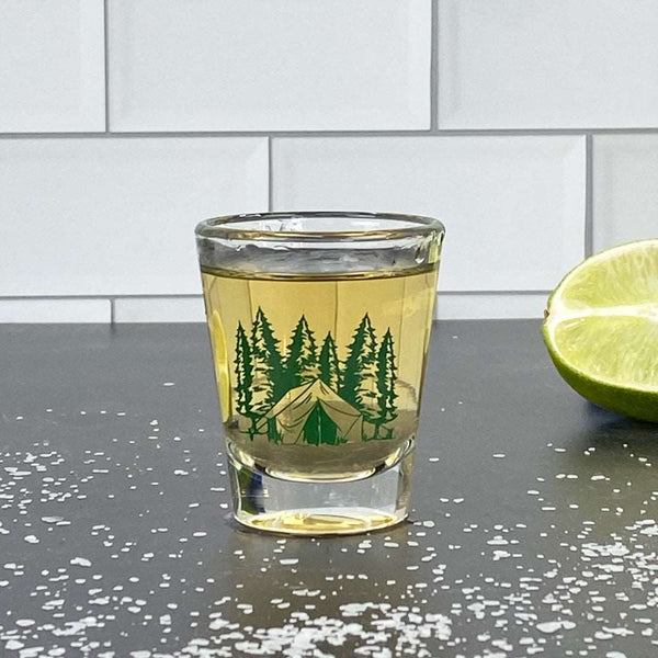 Green Camping Tent Shot Glass - Counter Couture