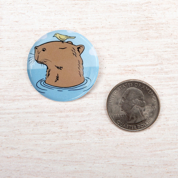 Capybara Button Pin