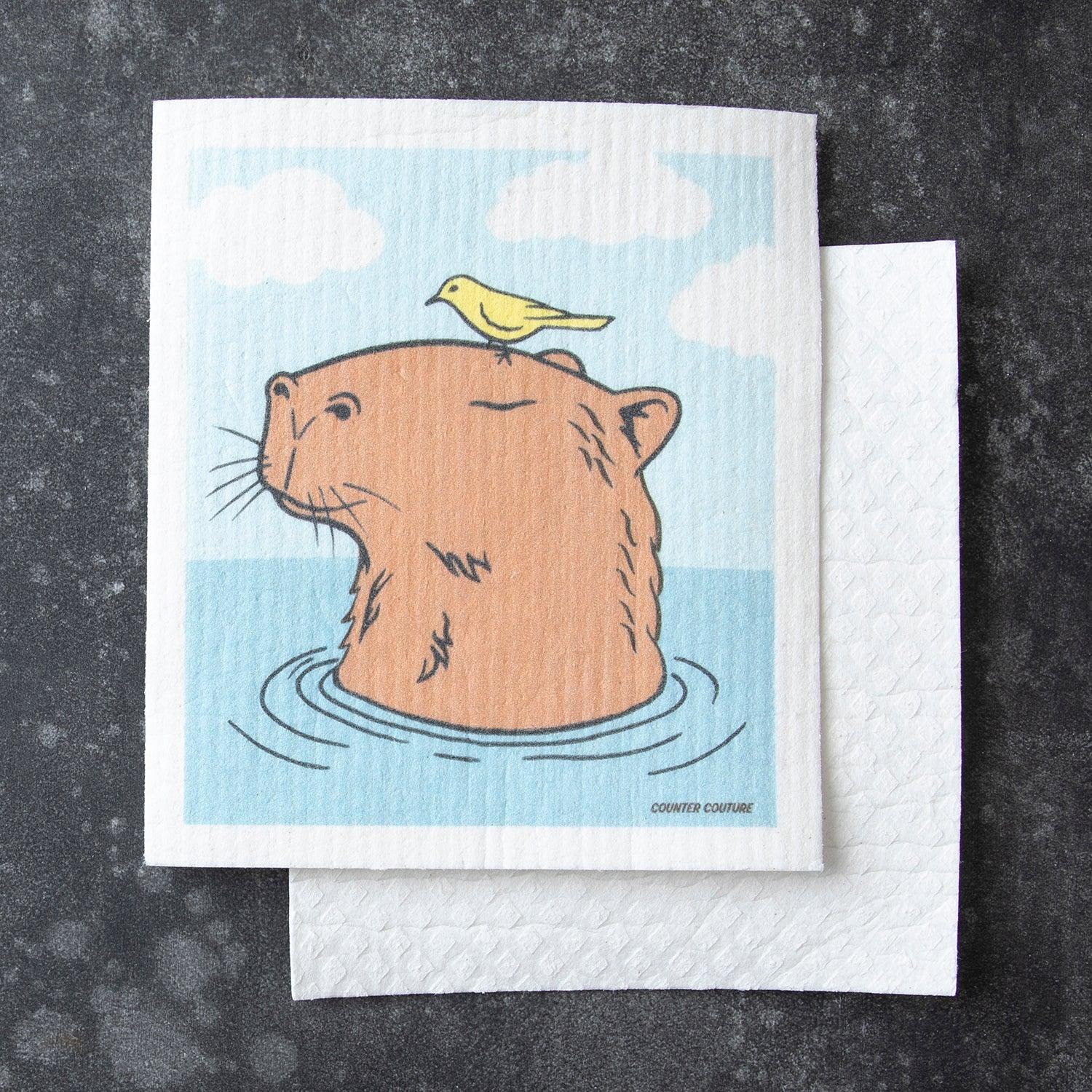 Capybara Swedish Dish Cloth - Eco-Friendly & Biodegradable - Counter Couture