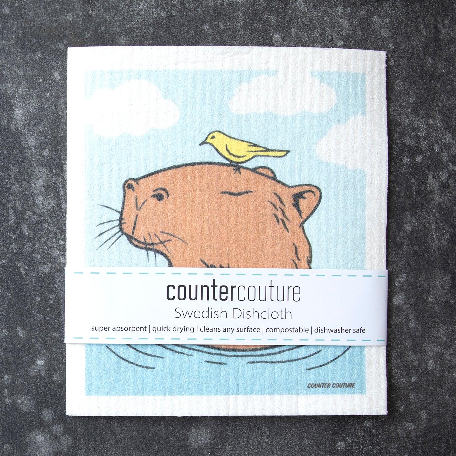 Capybara Swedish Dish Cloth - Eco-Friendly & Biodegradable - Counter Couture