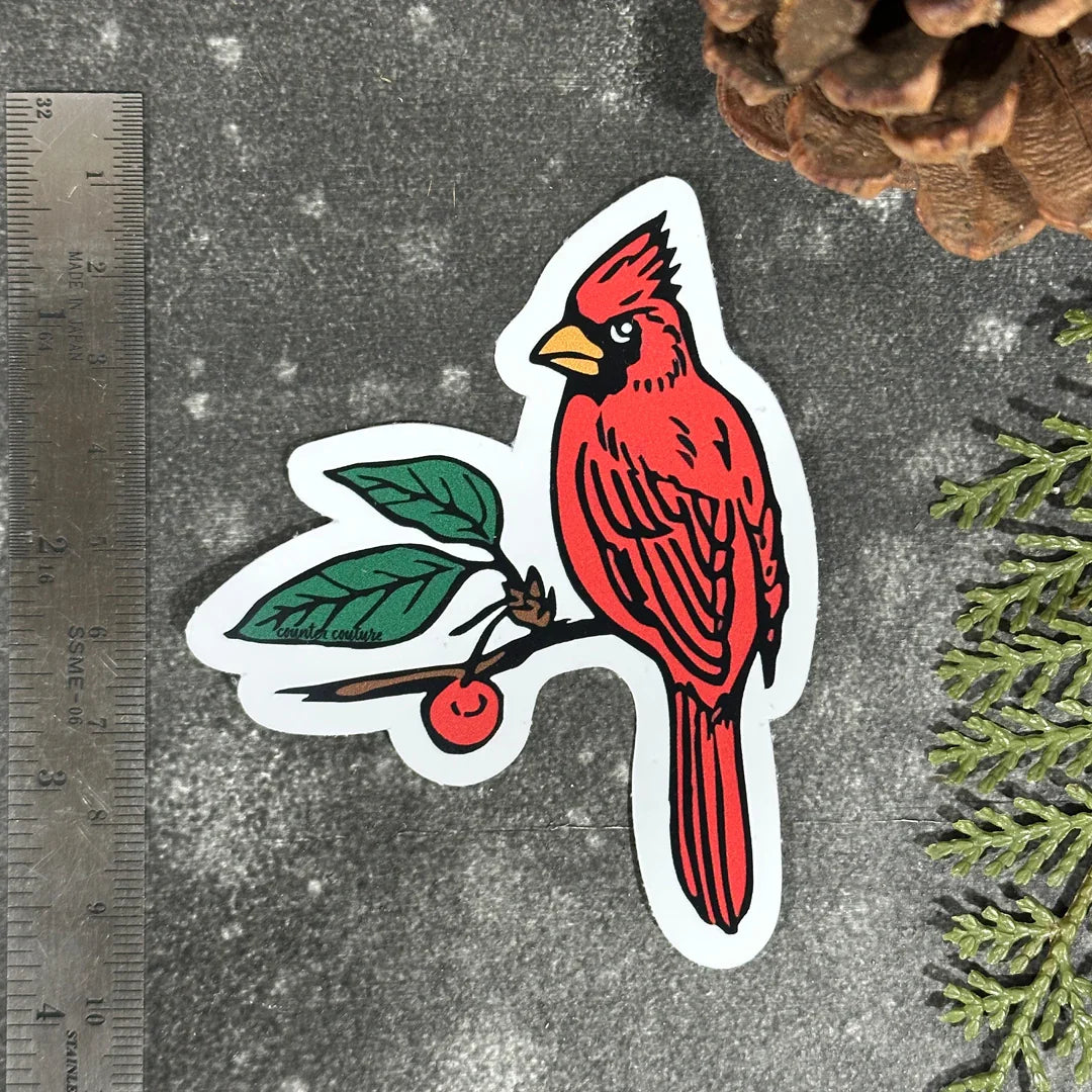 Cardinal Sticker – Premium Vinyl Decal | Weatherproof, Scratch Resistant Matte Finish - Counter Couture