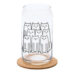 Cat Beer Can Glass - 16 oz , Top-Rack Dishawasher Safe - Counter Couture