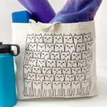 Cats Canvas Tote Bag - Reusable, Eco-Friendly, Locally Made - Counter Couture