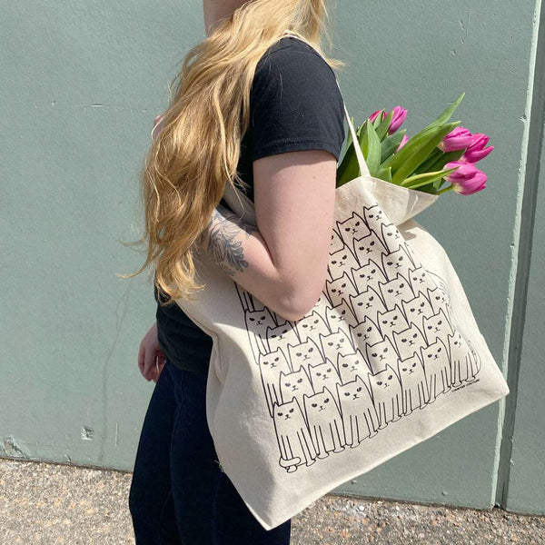 Cat Printed Grocery Bag - Tote Bag - Counter Couture