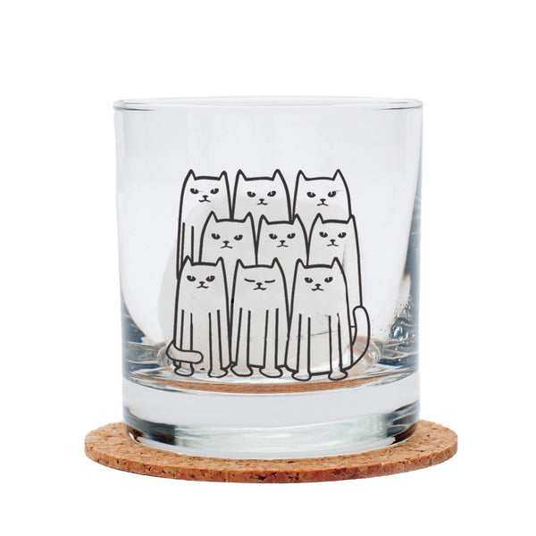 Cat Rocks Glasses | Dishwasher Safe - Black Print