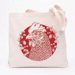 Chicken And Berries Canvas Tote Bag - Eco-Friendly, Durable, Perfect For Shopping, Gym & More! - Counter Couture