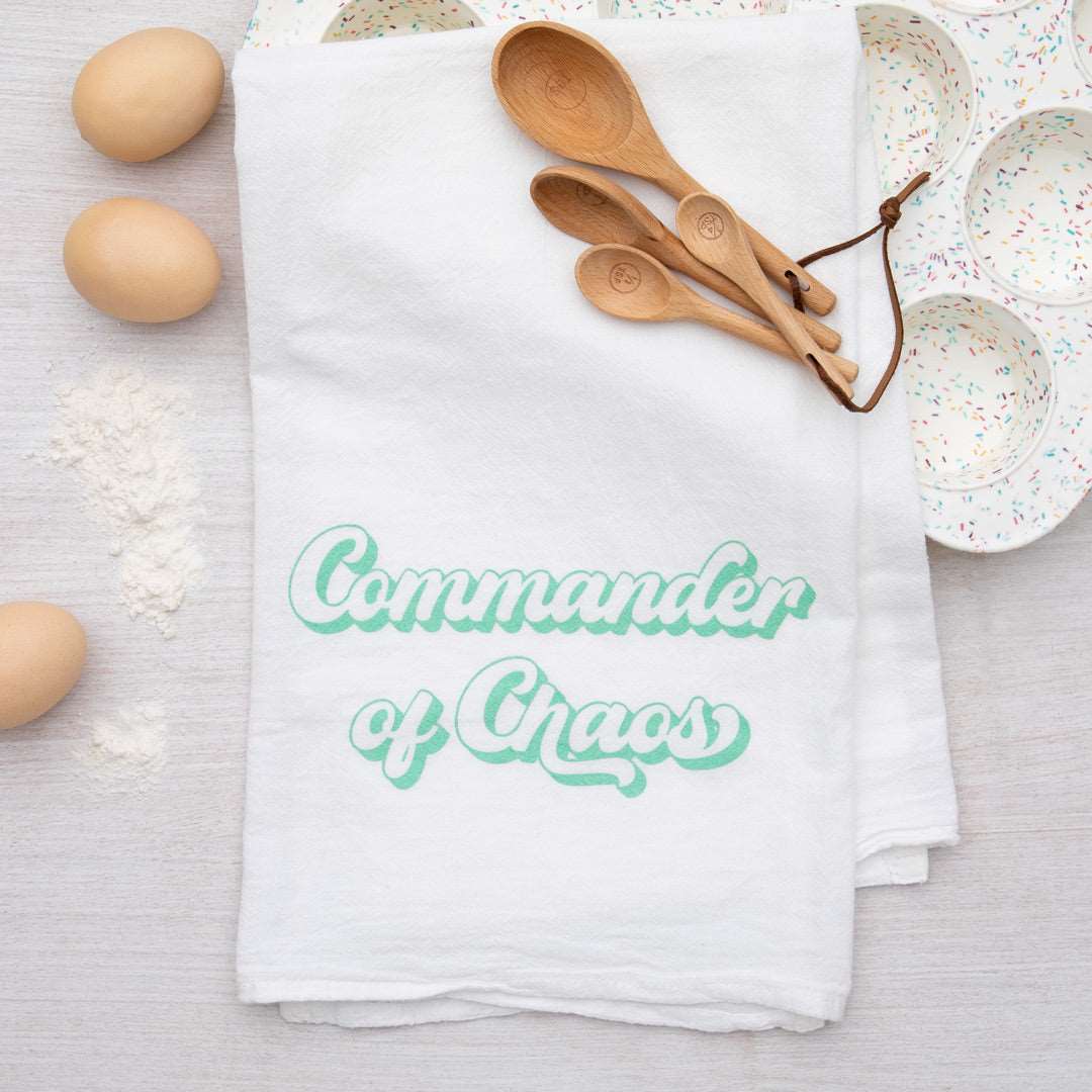 Commander of Chaos Printed Tea Towel - Home Decor - Kitchen Towel - Hand Towel - Counter Couture
