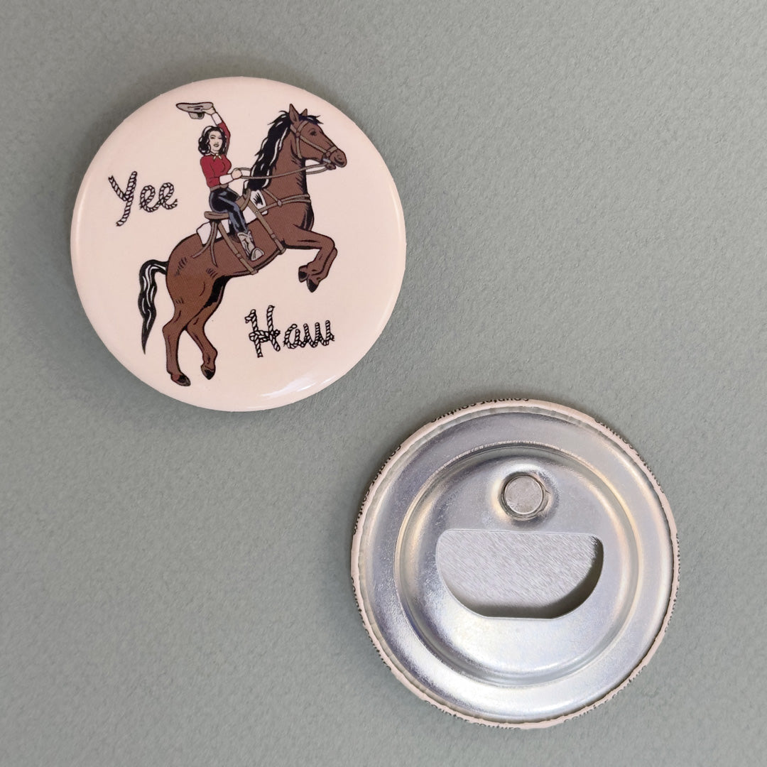 Cowgirl Bottle Opener - Western Metal Bar Tool Accessory