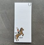 Cowgirl Magnetic Notepad - 3.5" x 8", 50 Pages, Eco-Friendly, Organized Grocery List - Counter Couture