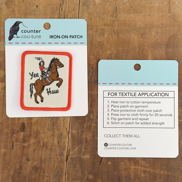 Cowgirl Woven Patch – Iron-On Patch