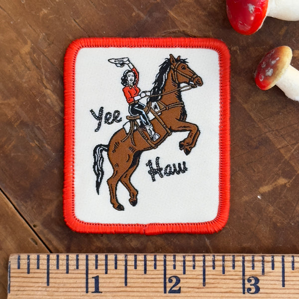 Cowgirl Woven Patch – Iron-On Patch