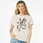 Retro Cowgirl Women's Tee - Eco-Friendly, Hand-Drawn - Counter Couture