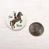 Cowgirl Button Pin