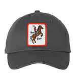 Yee Haw Cowgirl Classic Dad Hat – Charcoal Bio-Washed Cotton Cap - Counter Couture