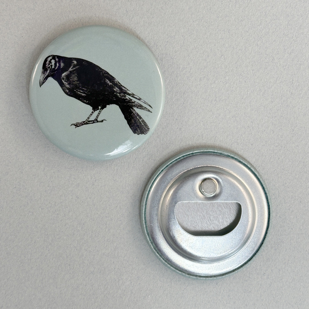 Crow Bottle Opener - Durable Metal Handheld Bar Tool by Counter Couture