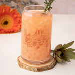 Desert Beer Can Glass - 16oz, Dishwasher Safe and Hand-Drawn - Counter Couture
