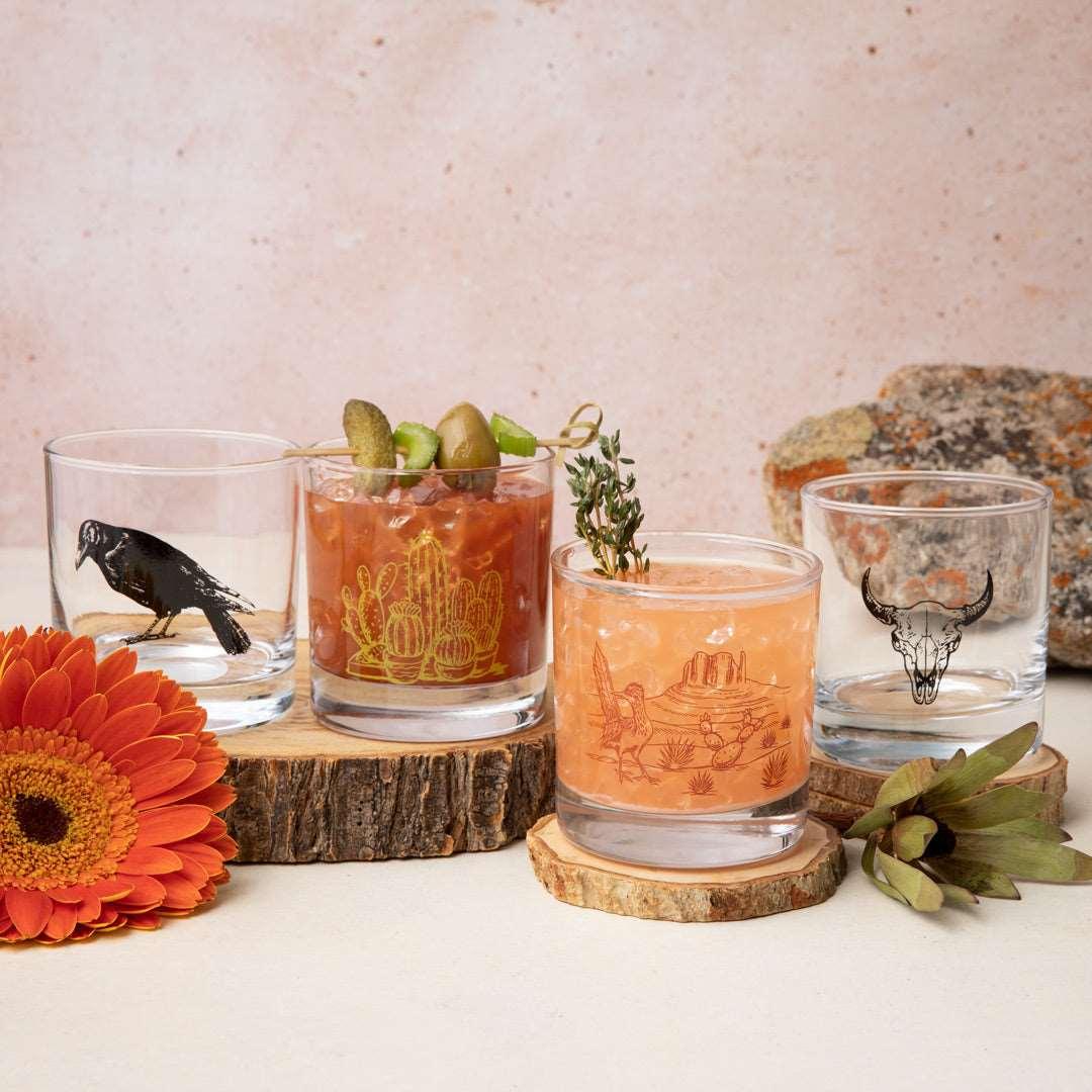 Desert Rocks Glass - 11oz Whiskey Glass - Locally Made - Counter Couture