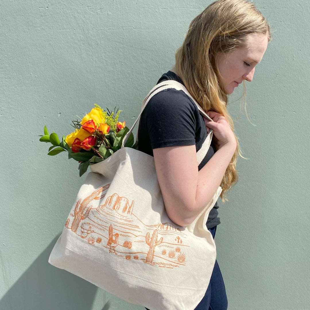 Desert Tote Bag - Reusable, Eco-Friendly, Shopping, Reusable Grocery Tote - Counter Couture