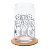 Dog Beer Can Glass - 16 oz Black Print