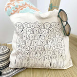 Dog Canvas Tote Bag - Reusable, Eco-Friendly, Shopping, Grocery, Gift, Market - Counter Couture