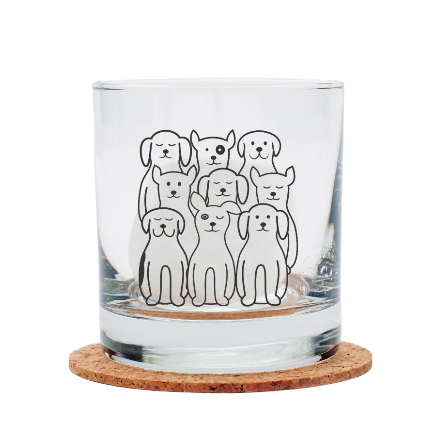 Dog Rocks Glasses - Black Print - Dishwasher-Safe