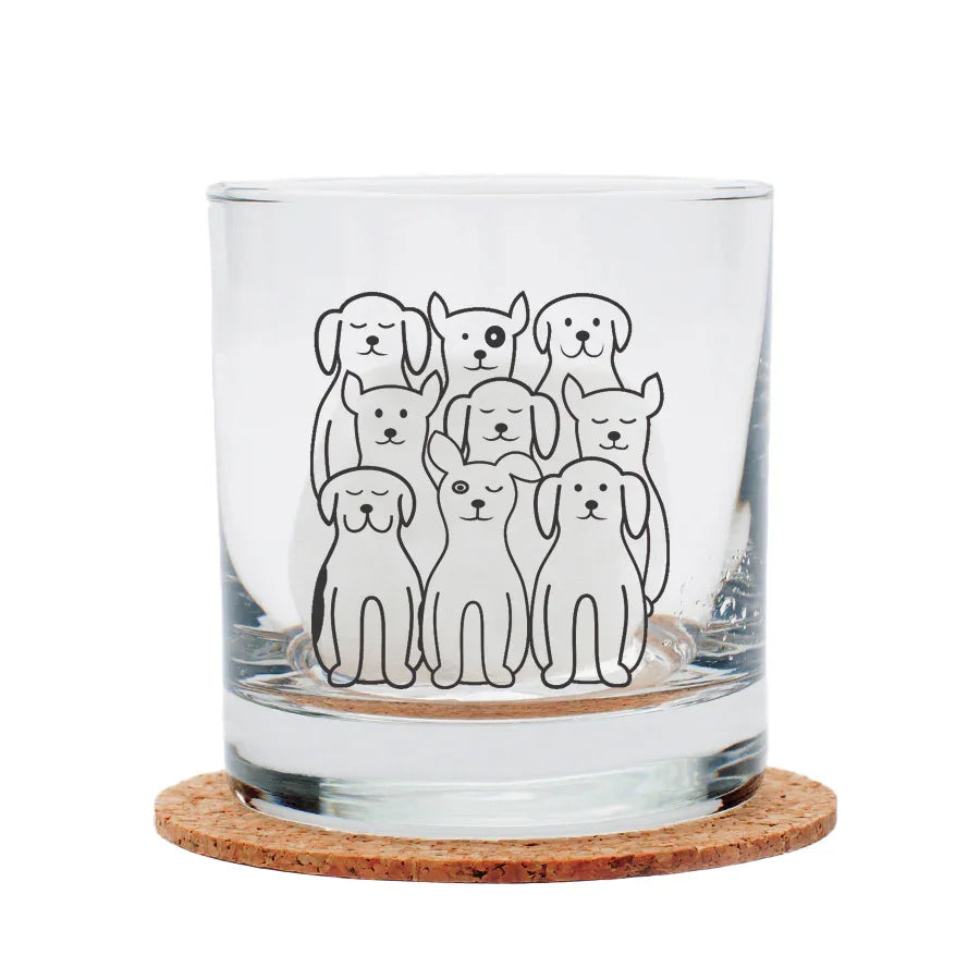 Dog Rocks Glasses - Black Print - Dishwasher-Safe - Counter Couture